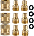 Garden Hose Quick Connect Brass Hose Quick Connectors Fitting For Garden Watering 3/4"GTH (3 Female Coupler+ 6 Male Nipples) by HQMPC