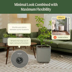 15 Inch Self-Watering Planter for Indoor Plants – Large Modern Plant Pot with Built-In Water Reservoir, Ideal for Monstera, Fiddle Leaf Fig, Palms & Peace Lily, Without Trellis (1, Cream White) - Image 6