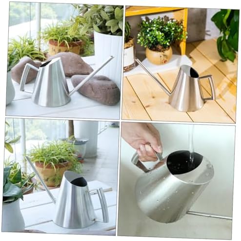 Stainless Steel Watering Can 900ml Vintage Silver Garden Pot - Image 7