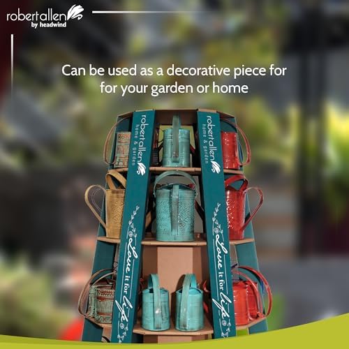Headwind Willow Decorative Watering Can, 0.5 Gallon Small Metal Watering Can for Indoor Plants & Garden, Vintage Galvanized Steel, Long Spout, Indoor & Outdoor – Surf Blue - Image 7
