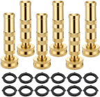 6 Pack Solid Brass Hose Nozzle, 4" Heavy Duty Brass Garden Hose Nozzle with 12 Rubber Washers, Adjustable Pressure Spray for Car Washing Outdoor Garden by Unknown
