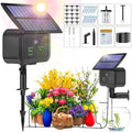 LCD Display Solar Drip Irrigation System Kit, 30 Working Modes & 10 Watering Interval Solar Powered Drip Irrigation Kit Supports 15 Potted Plants, 2200mAh Automatic Watering System for Garden by CreationcomesfromlifeSrygeryproductsarebuiltontherealneedsofcustomers