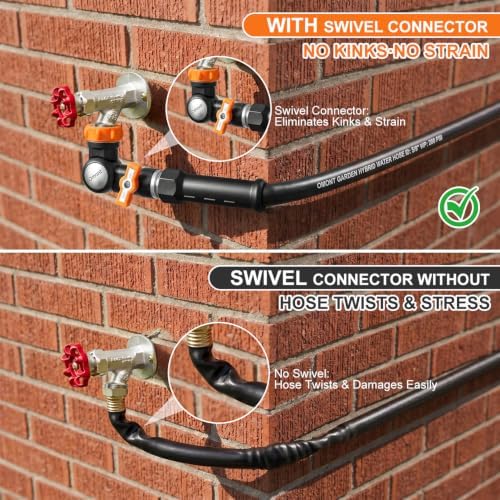 Omont Swivels 180° To 360° Garden Hose Connector Faucet Extender Metal Adjustable Water Hose Adapter Universal Water Hose Connector Fittings - Image 5