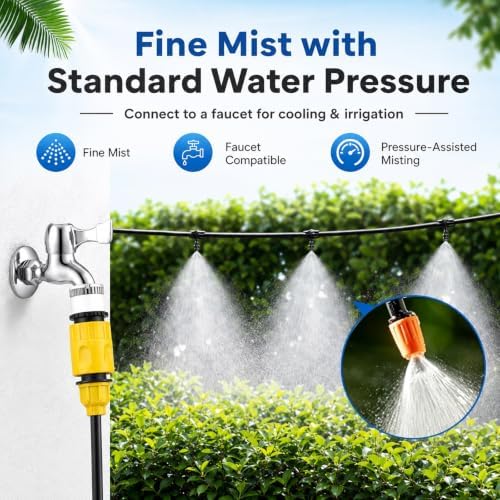 DIY Adjustable Outdoor Water Mister Patio System with Complete Kit - Image 6