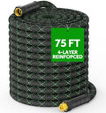 Garden Hose 75 FT, Non-Expandable Kink Free Water Hose,Lightweight by SOLHOSE