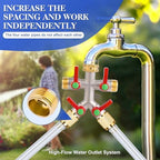 EJW Hose Splitter 4 Way, Garden Hose Splitters, Heavy Duty Faucet Splitter,Rv Brass Water Hose Y Splitter, Hose Connector, Spigot Splitter, Four Way Hose Manifold Valve 3/4 Inch GHT Thread. - Image 7