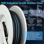 Grease Hose Reel 1/4" x 50', Retractable Dual-Arm Steel Reel - Image 5