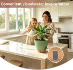 12"/10"/9"/8" Self Watering Pots with Visual Water Window,Extra Large Self Watering Plant Pots with Drainage Holes & Saucers,Green Planters for Indoor Plants,4-Pack - Image 4