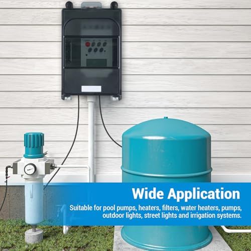 Pool Pump Timer, Outdoor Digital Timer Box, Built in Battery for 3 Years, 7 Day 28 On Off Programmable Switch with Design, Ideal for Pool Pump, Water Heater, SPA - Image 3