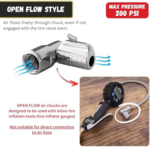 JACO Lightning L2 Quick-Connect Tire Air Chuck - 1/4" F-NPT (Open Flow) (2-Pack) - Image 3