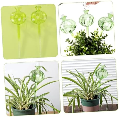 2pcs Cactus Shaped Glass Self Watering Stakes for Plants - Image 2