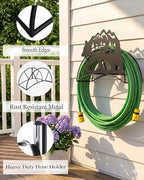 Bear Hose Holder Metal Wall Mount Heavy Duty 125'5/8" Garden Hose Hanger - Image 3