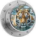 Tiger Swims in The Water Kitchen Timers for Cooking Chef Cooking Timer Clock 60-Minute Visual Timers Indoor Mechanical Accurate Countdown Timer No Batteries Required - Magnetic Backing by Unknown