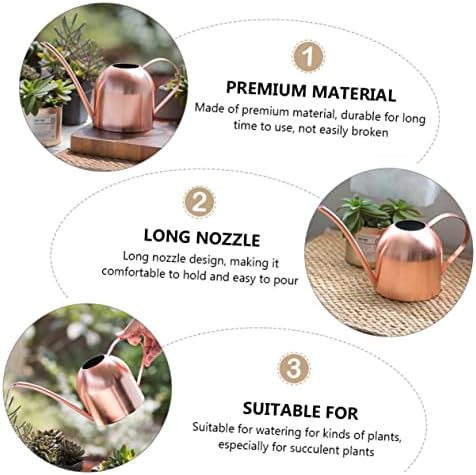 Milisten Gold Plant Pot Watering Can Creative Small Watering Bottle Plant Mister - Image 6