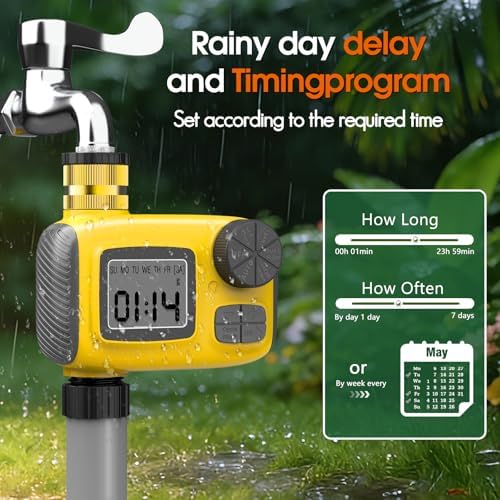 98FT 1/2" Drip Irrigation System Kit with Water Timer for Garden - Image 4