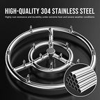 Skyflame 12-Inch Round Stainless Steel Fire Pit Jet Burner Ring - Image 5