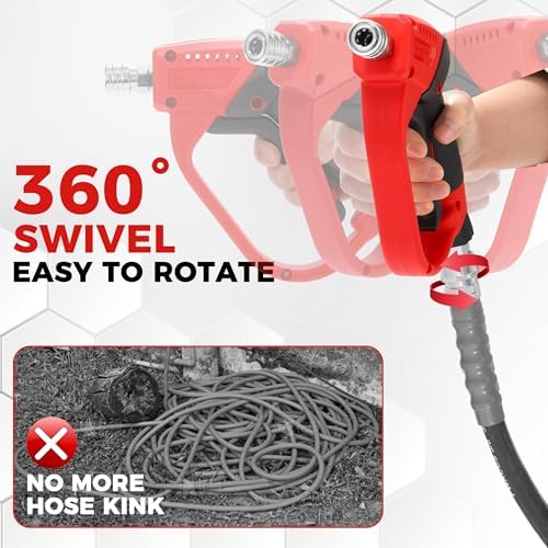 Tool Daily Pressure Washer Gun with 3/8” Swivel Quick Connector, High Pressure Washer Hose - Image 4