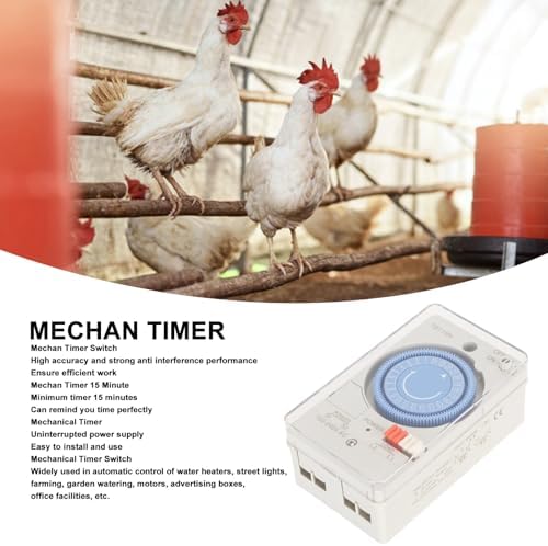 TB118N Mechanical Time Control Switch PC Material 100 to 240V AC 15 Min Minimum Interval 24 Hour Programmable Timer Switch for Home Garden Water Heater Street Light Appliance - Image 3