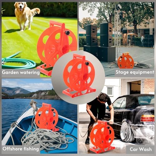 Homeon Wheels Cord Storage Reel with Handle Driven Easy to Use,Holds up to 135 feet - Image 6