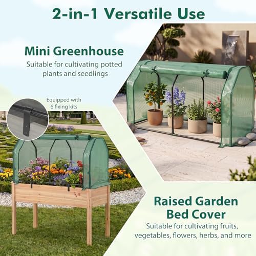 Happygrill Portable Mini Greenhouse with Roll-up Zipper Door & PE Cover - Image 4