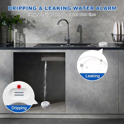 Smart Water Leak Detector for Home 5 Pack, Driping Leakage Flood Detectors - Image 2