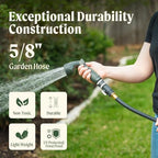 Vego Garden Leader Hose 100ft with Brass Thread and Swivel Grip Sleeve, 5/8" Leader Garden Water Hose with Male to Female Fittings for Garden & Yard - Image 3