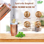 Pure Copper Hammered Water Jug with 2 Tumblers Set | Copper Water Pitcher | 50.7 fl oz Capacity - Image 4