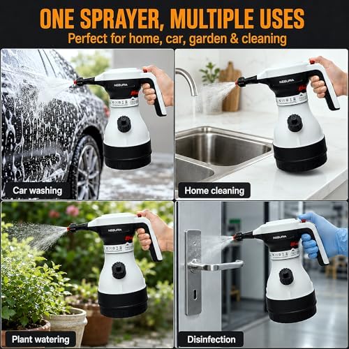 Gen 2 Electric Foam Sprayer, Electric Pressurized Soap Sprayer Car Foam Sprayer, Cordless Pump Sprayer, Multi-Purpose Battery-Powered Foam Gun for Cars, Home, Patio, Garden - Image 6