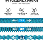 Expandable Garden Hose 50 ft Water Hose with 10 Function Spray Nozzle, Lightweight Flexible Hose with 3/4 Inch Solid Fittings and 4-Layer Latex Core, 50ft Retractable Stretch Hose (Blue) - Image 2