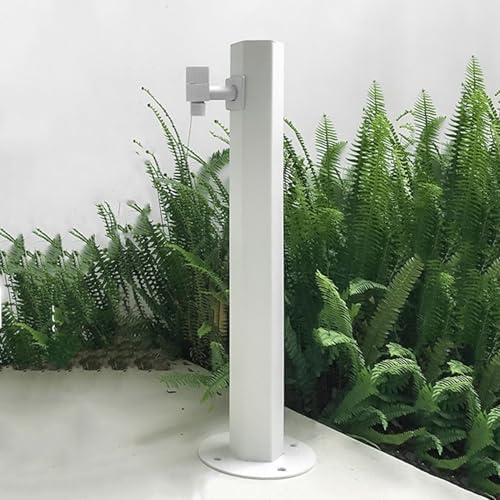 304 Stainless Steel Cylindrical Vertical Garden Water Column with Hose Stand ,Outdoor Anti-Freeze Faucet Column Watering Fountain Irrigation Post,Yard Water Dispenser Hydrant Floor Mount Water Tap by Unknown