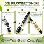 High Pressure Hose Nozzle Metal Fits US Garden Hoses with 3 Spray Modes - Image 3