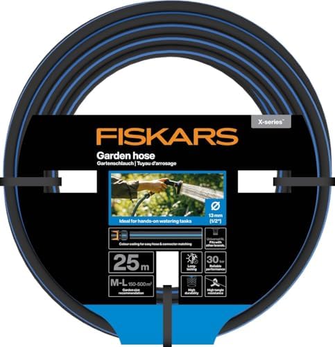 Fiskars 1076045 Garden Hose M-L, X-series, Water Hose for Manual Watering, 13 mm (1/2 Inch), Length: 25 m, Universal Connection, UV-Protected, Frost-Protected, Torsion-Resistant, Blue - Image 7