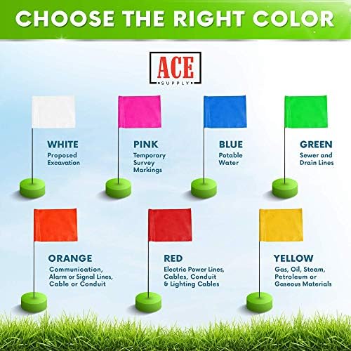 Blue Marking Flags 1000 Pack - 4x5x15 Inch Blue Flags for Yard - Markers For Lawn, Irrigation, Landscaping, Survey & Sprinkler Head Marking - Image 6