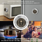 Mechanical Kitchen Timers for Cooking,Gothic Wallpaper Skull Printed 60 Minute Magnetic Countdown Timer,Cute Cooking Timers with Alarm,Stainless Steel Time Timer Manual No Batteries Required - Image 4