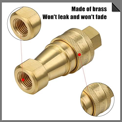 Vinsot 6 Set 2 Set 1/4" Quick Disconnect Coupler Valve for Carpet Cleaning - Image 4