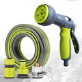 Flexible Garden Hose Pipe - Watering Hose Pipe with 7 Function Spray Nozzle, Hose Pipe Reel Outdoor 3 Layer PVC Irrigation Watering with Connectors Set (Color : Green, Size : 50m) by Unknown