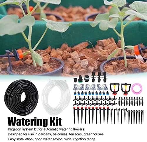 30m Drip Irrigation Kit, Garden Watering System with Tubing Hose Nozzles Valves and Drippers, Automatic Micro Sprinkler for Potted Plants Greenhouse Balcony - Image 3