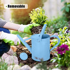 Metal Watering Can (1 Gallon) for Outdoor&Indoor Plants with Free Small Watering can for Kids, Plant Watering Can with Removable spout, Perfect for Garden Flower, Houseplants, (Light Blue) - Image 3