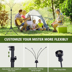 Standing Misters for Outside Patio,Adjustable Height (up to 5.25FT) with 26.2FT Water Supply Line, Patio Misting System for Cooling Outdoors,Portable Mister for Patio,Backyard Pool and Garden - Image 3