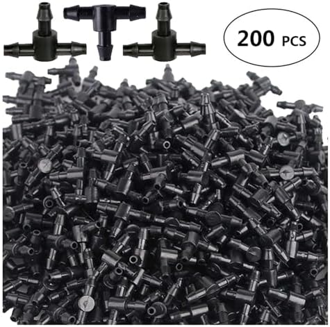 Three-Way Drip Irrigation Connector Hose Barb Connector Suitable For Sprinkler Irrigation System 4mm/7mm Pipes(200 PCS) - Image 2