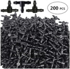 Three-Way Drip Irrigation Connector Hose Barb Connector Suitable For Sprinkler Irrigation System 4mm/7mm Pipes(200 PCS) - Image 2