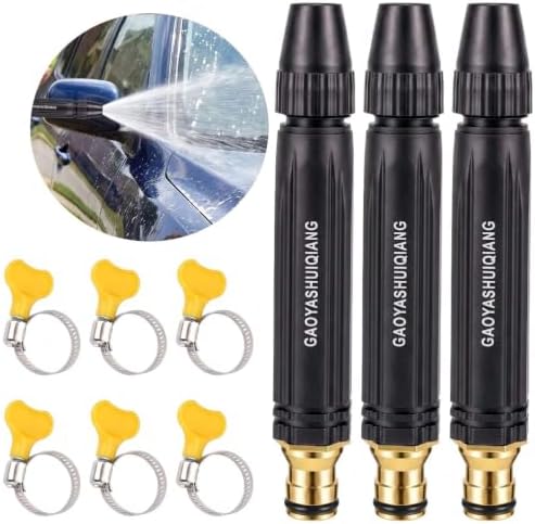 Adjustable High Pressure Hose Spray Nozzle Gun for Car Wash Garden Irrigation 3pcs - Image 2