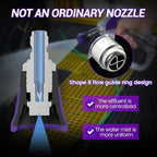Short Pressure Washer Gun, Swivel Power Washer Gun 4060 PSI, Stubby Pressure Washer Gun with 3/8" Smooth & 1/4" Quick Connector Coupler Compatible with Hose Foam Cannon Car Wash Foam Gun（Black purple） - Image 4