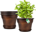 Fodetyff Planters-Plant-Pots-Indoor-Outdoor, 11 inch 4 Pack Copper by Fodetyff