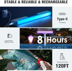 Upgraded Pool Fountain with Remote - Adjustable Waterfall Pool Sprinkler Fountains with Lights, Spray Water Fountains for Above Ground and Inground Pool for Cooling, White - Image 5