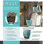 Gardenera 5.5" Deco Self Watering Pots for Indoor Plants in Cream (Set of 3) - Decorative Flower Pot with Water Level Indicator and Drainage Cartridge for All House Plants, Flowers and Herbs - Image 3