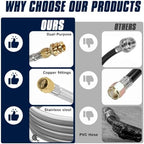 12FT rv quick connect propane hose,propane line with quick disconnect grill - Image 4