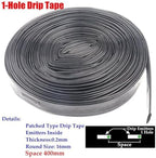 16mm 1-Hole Irrigation System Garden, Drip Irrigation Greenhouse Irrigation Drip Hose Tape Micro Irrigation System Seepage Pipe 1pcs (Color : Space 400mm, Size : 100m(2RollsX50m)) - Image 2
