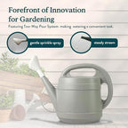 Standard Watering Can - Plant Watering Can - Small Plastic Garden Water Pot for Indoor Outdoor Plants Flowers by The HC Companies, 2 Gallon, Cool Gray - Image 3