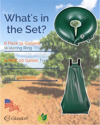 10 Pack 15/20 Gallon Tree Watering Bags, Slow Release Watering Ring - Image 3